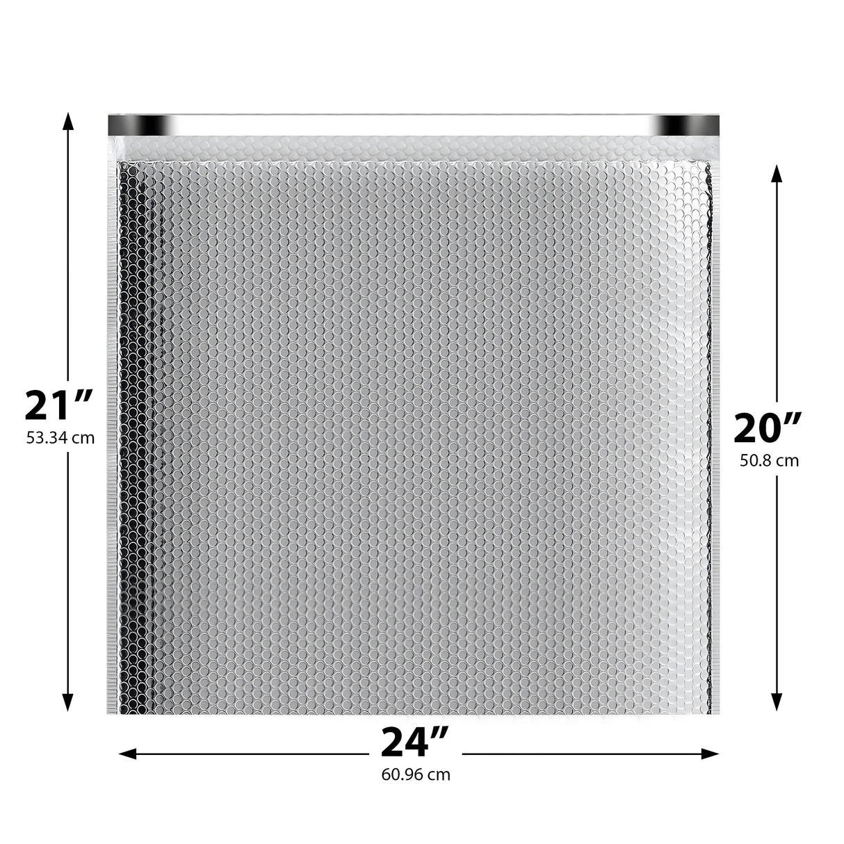 24x21 thermal mailer – foil insulated bubble envelope for perishables and cosmetics