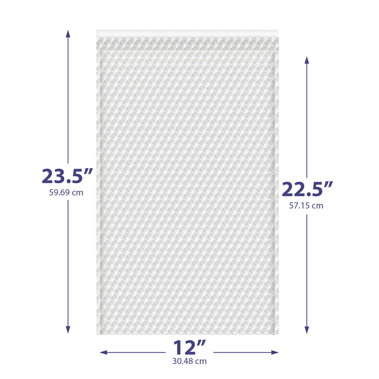 12x23.5 Clear Bubble Out Bags – Padded Self-Seal Sleeves