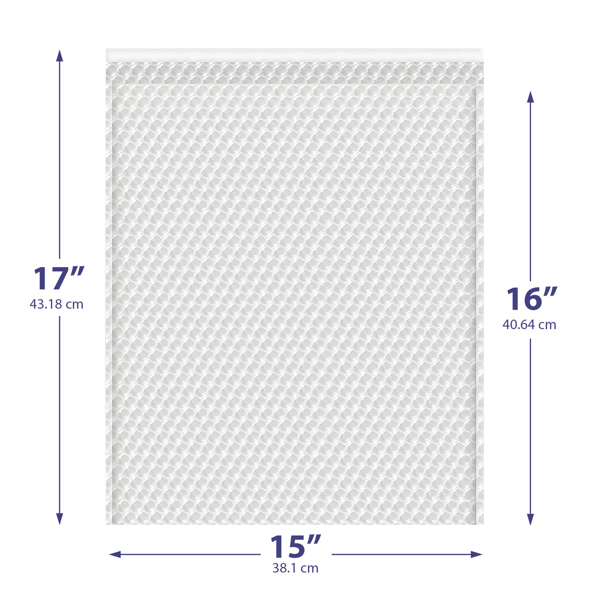 15x17 clear bubble bag – self-seal padded sleeve for jewelry & electronics