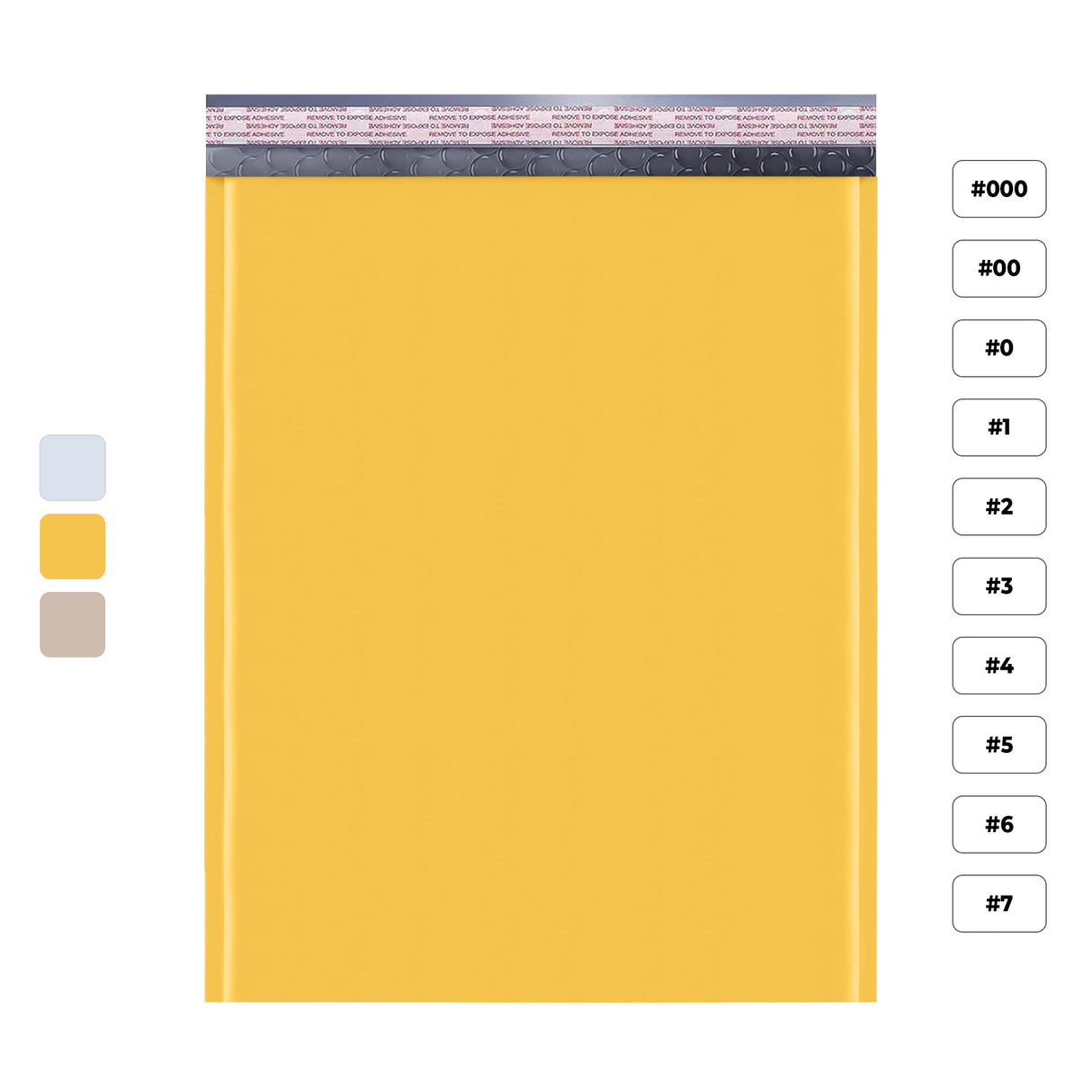 Kraft Bubble Mailers | Padded Envelopes in Yellow, Brown & White