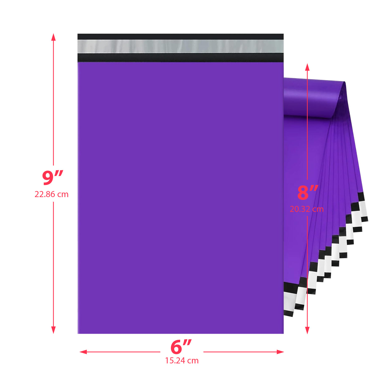 Purple Poly Mailer 6x9 – Self-Sealing Plastic Shipping Bag