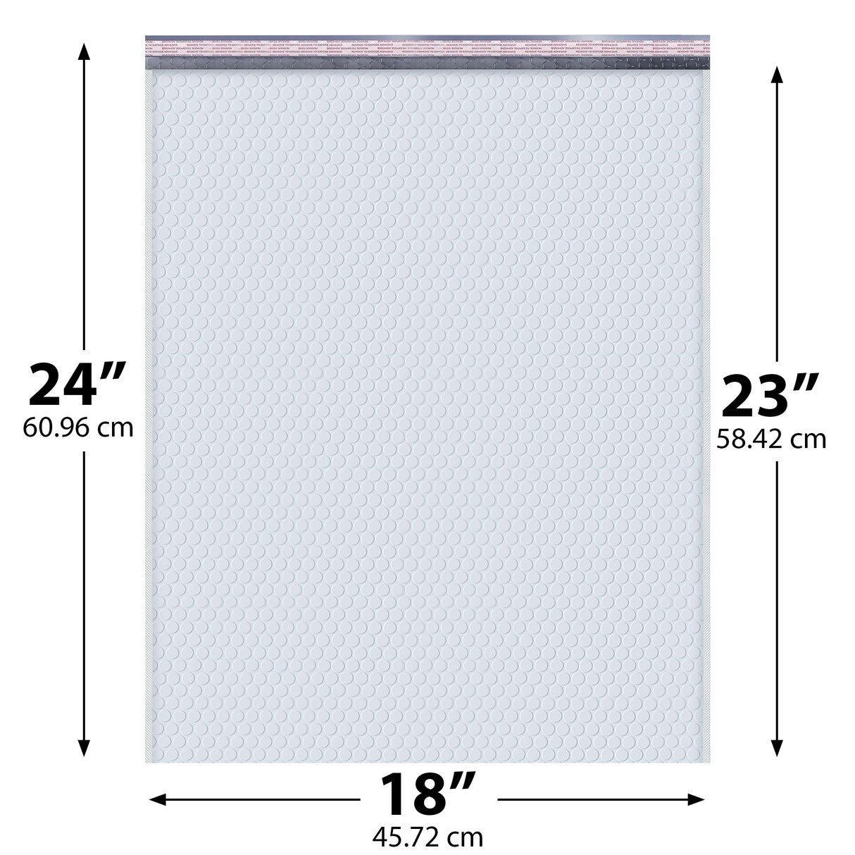 18x24 White poly bubble mailer — #9 self-seal padded envelope, 50 pack