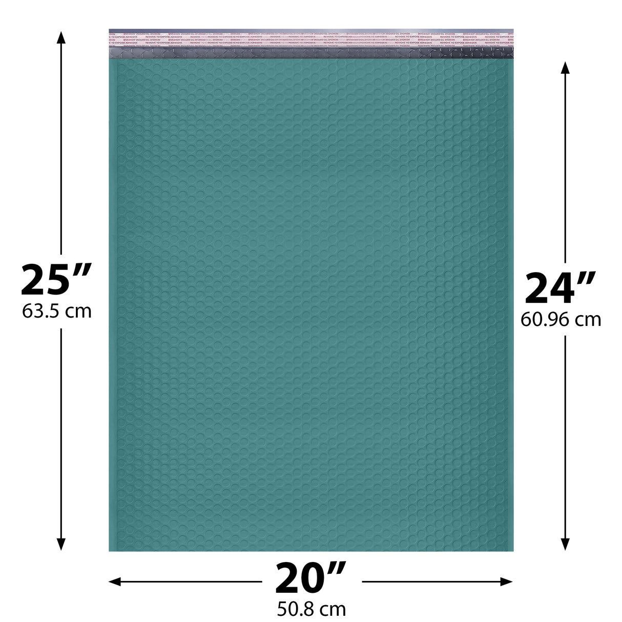 20x25 Green poly bubble mailer — #10 self-seal padded shipping envelope, 50 pack