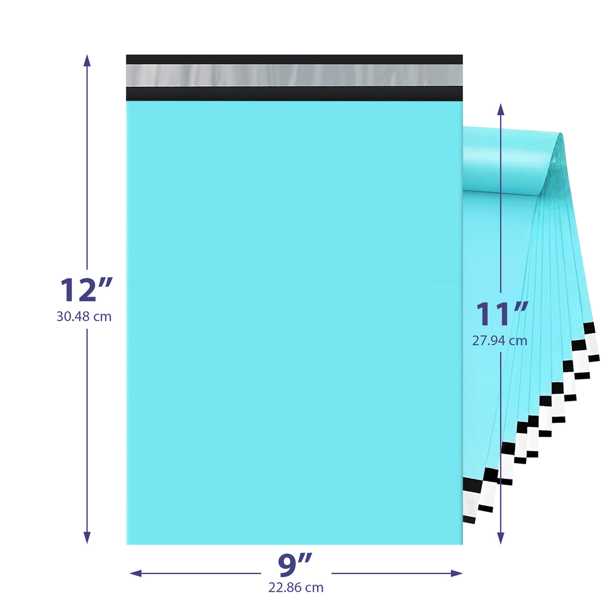Teal Poly Mailer 9x12 – Self-Sealing Plastic Shipping Bag