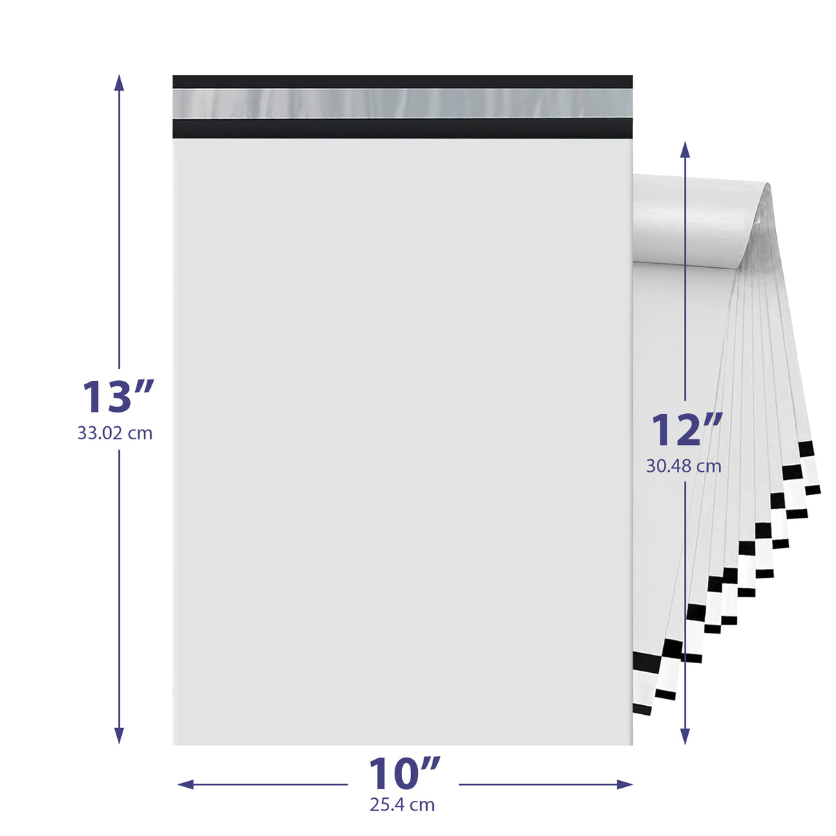 White Poly Mailer 10x13 – Self-Sealing Plastic Shipping Bag