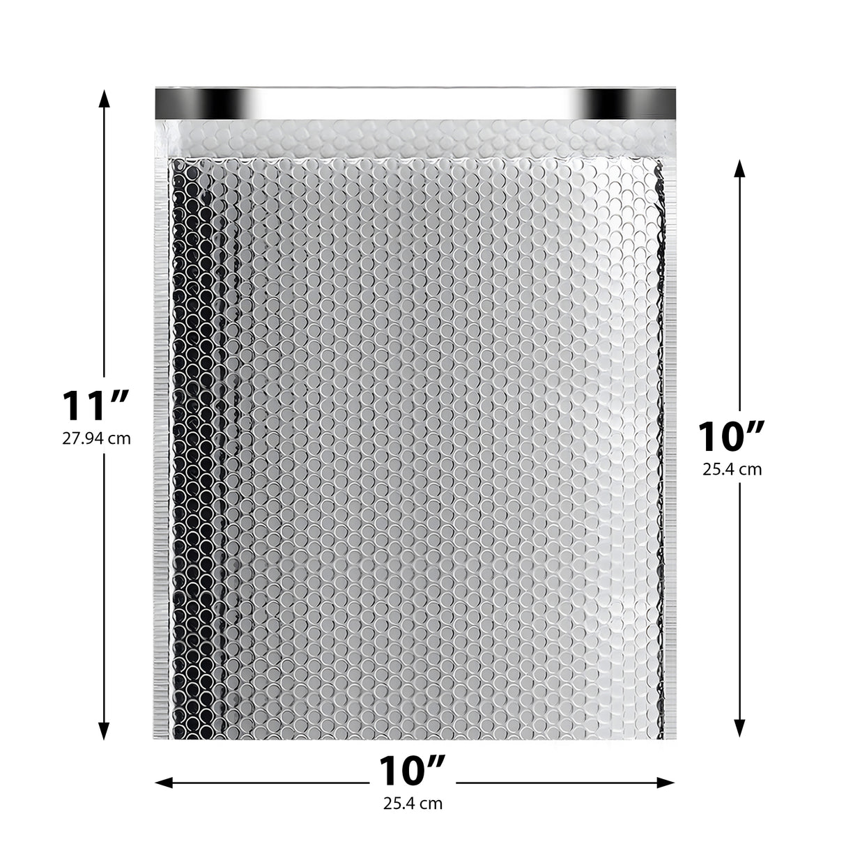 10x10 thermal mailer – foil insulated bubble envelope for perishables and cosmetics
