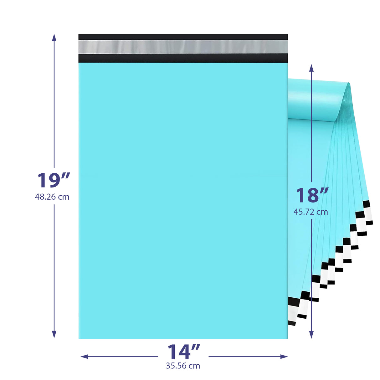 Teal Poly Mailer 14x19 – Self-Sealing Plastic Shipping Bag