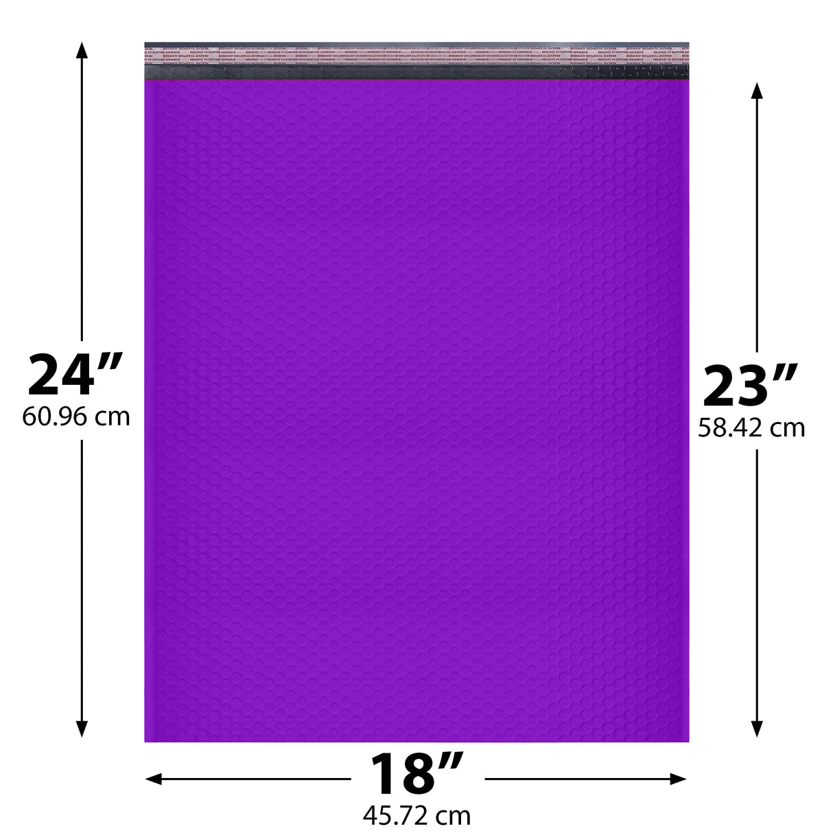 18x24 Purple poly bubble mailer — #9 self-seal padded envelope, 50 pack