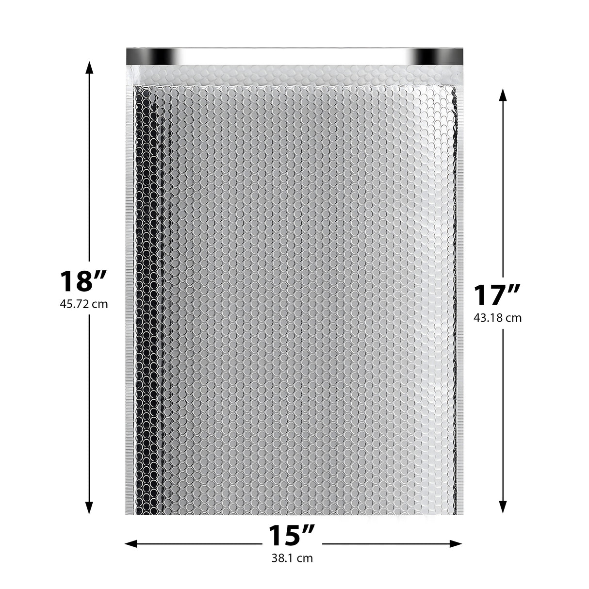 15x17 thermal mailer – foil insulated bubble envelope for perishables and cosmetics