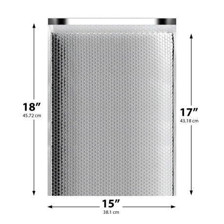 15x17 thermal mailer – foil insulated bubble envelope for perishables and cosmetics