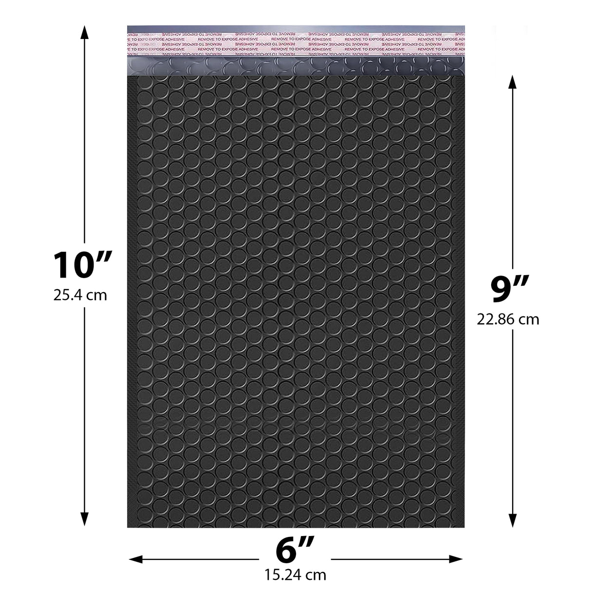 6x10 black poly bubble mailer #0 padded shipping bag