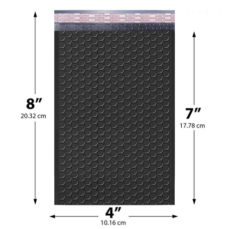 4x8 black poly bubble mailer #000 padded shipping bag