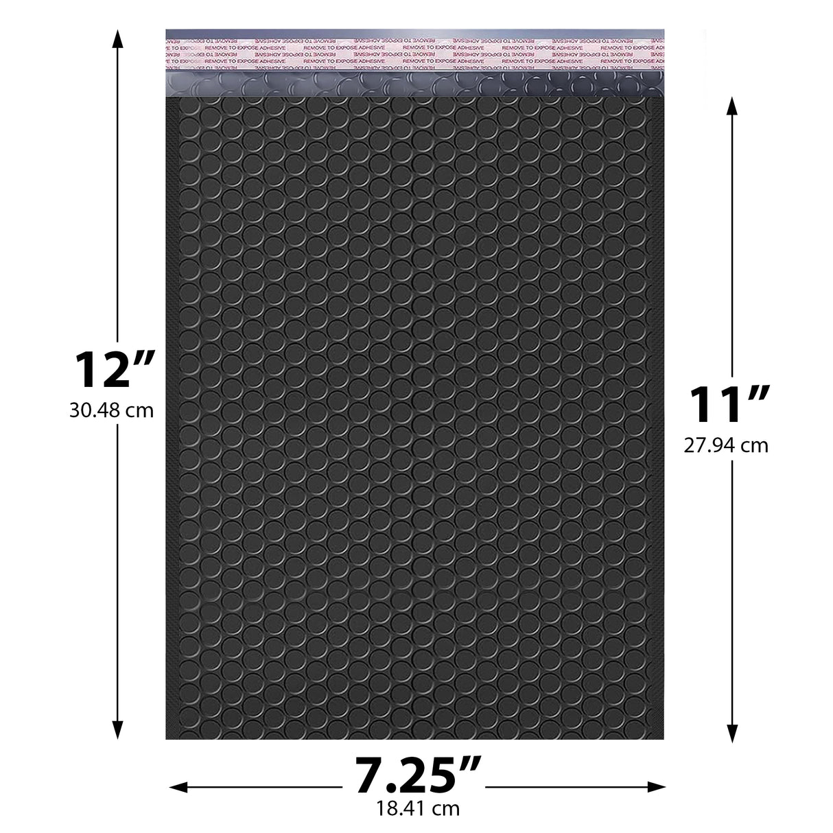 7.25x12 black poly bubble mailer #1 padded shipping bag