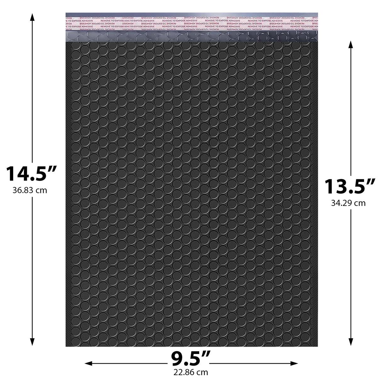 9.5x14.5 black poly bubble mailer #4 padded shipping bag