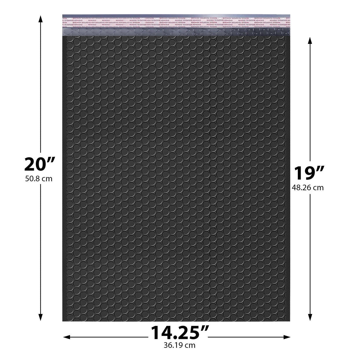 14.25x20 black poly bubble mailer #7 padded shipping bag
