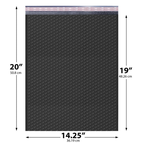 14.25x20 black poly bubble mailer #7 padded shipping bag