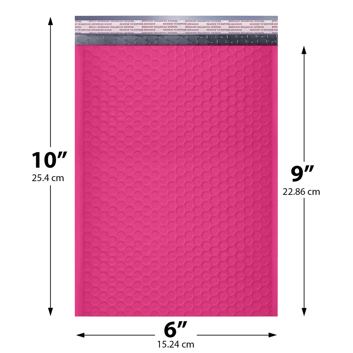 6x10 pink poly bubble mailer #0 padded shipping bag