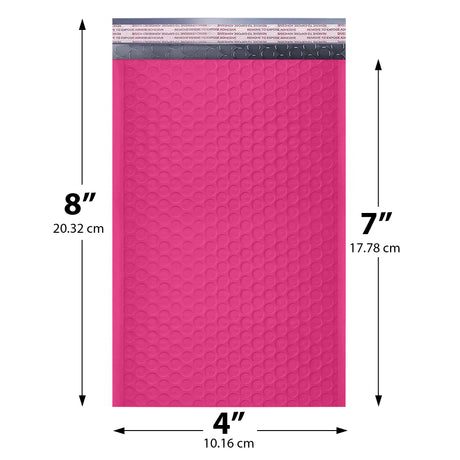 4x8 pink poly bubble mailer #000 padded shipping bag