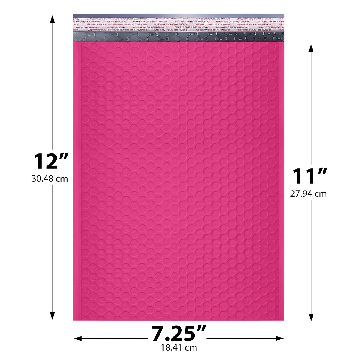 7.25x12 pink poly bubble mailer #1 padded shipping bag