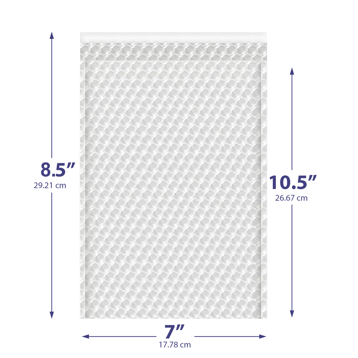 7.85x12 clear bubble out bag – LDPE pouch for crafts & accessories