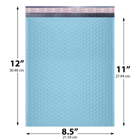 8.5x12 light blue poly bubble mailer #2 padded shipping bag