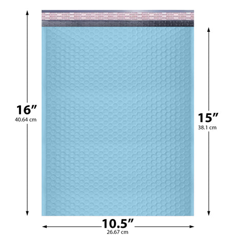 10x13 light blue poly bubble mailer padded shipping bag