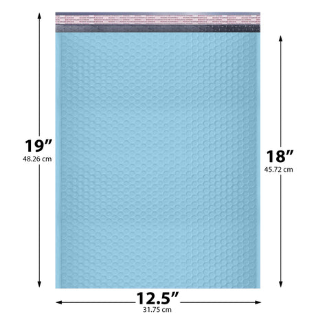 12x15 light blue poly bubble mailer custom padded shipping bag