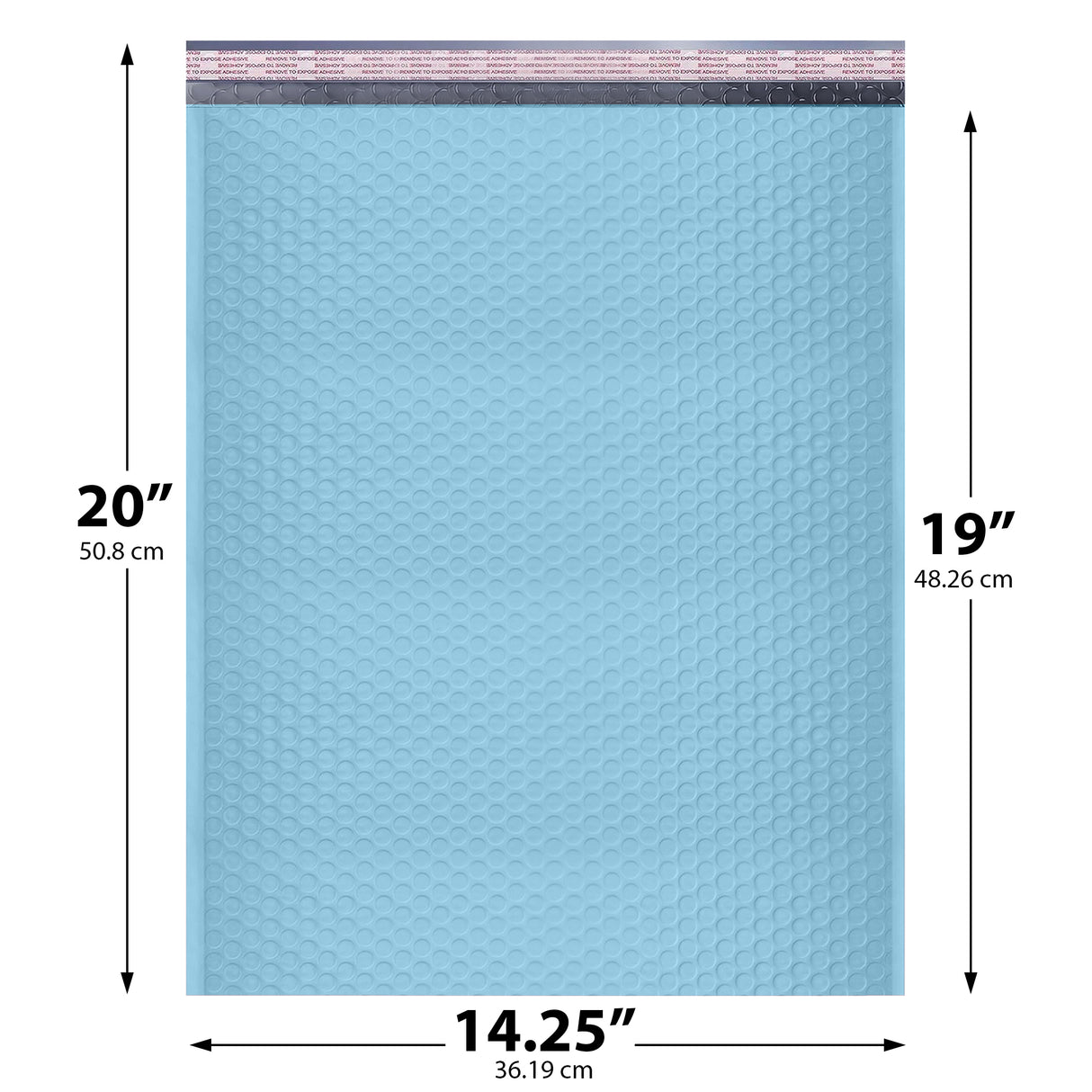 14.25x20 light blue poly bubble mailer #7 padded shipping bag