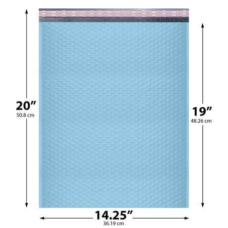 14.25x20 light blue poly bubble mailer #7 padded shipping bag
