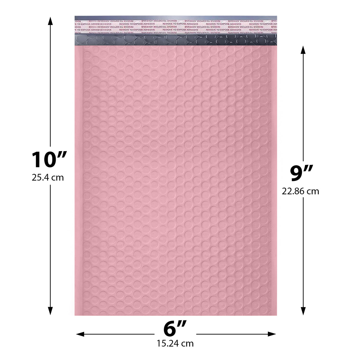 6x10 light pink poly bubble mailer #0 padded shipping bag