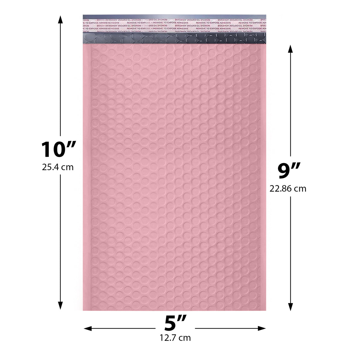 5x10 Light Pink poly bubble mailer — #00 self-seal padded envelope, 250 pack