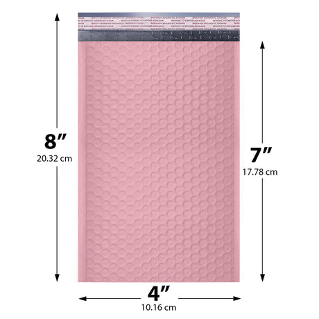 4x8 light pink poly bubble mailer #000 padded shipping bag