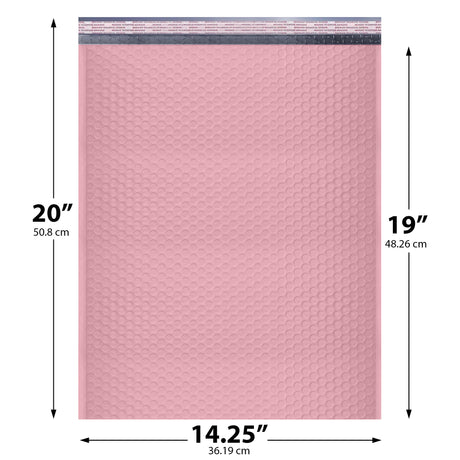14.25x20 light pink poly bubble mailer #7 padded shipping bag