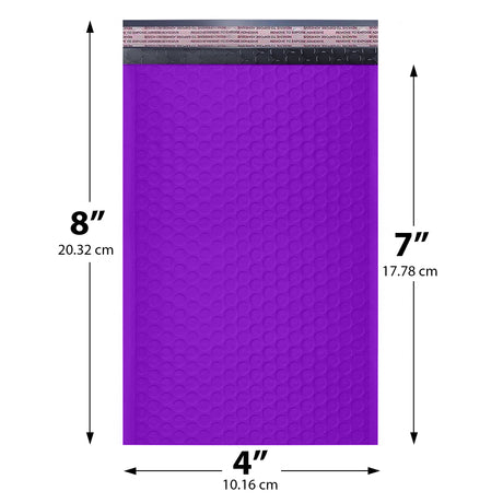 4x8 purple poly bubble mailer #000 padded shipping bag