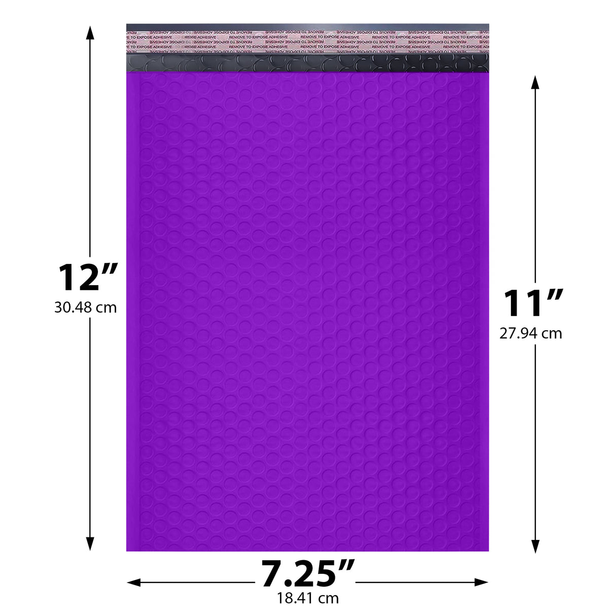 7.25x12 purple poly bubble mailer #1 padded shipping bag
