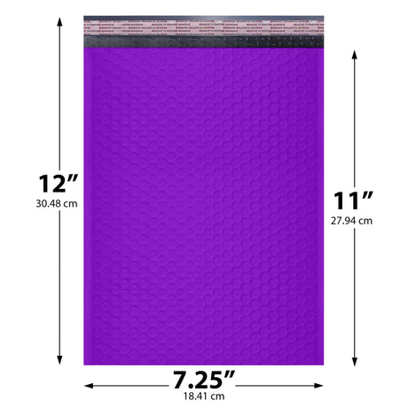 7.25x12 purple poly bubble mailer #1 padded shipping bag