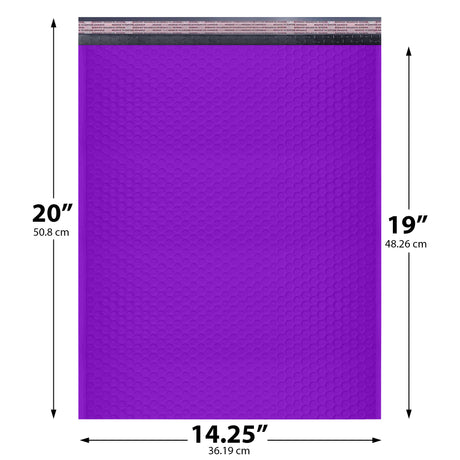 14.25x20 purple poly bubble mailer #7 padded shipping bag
