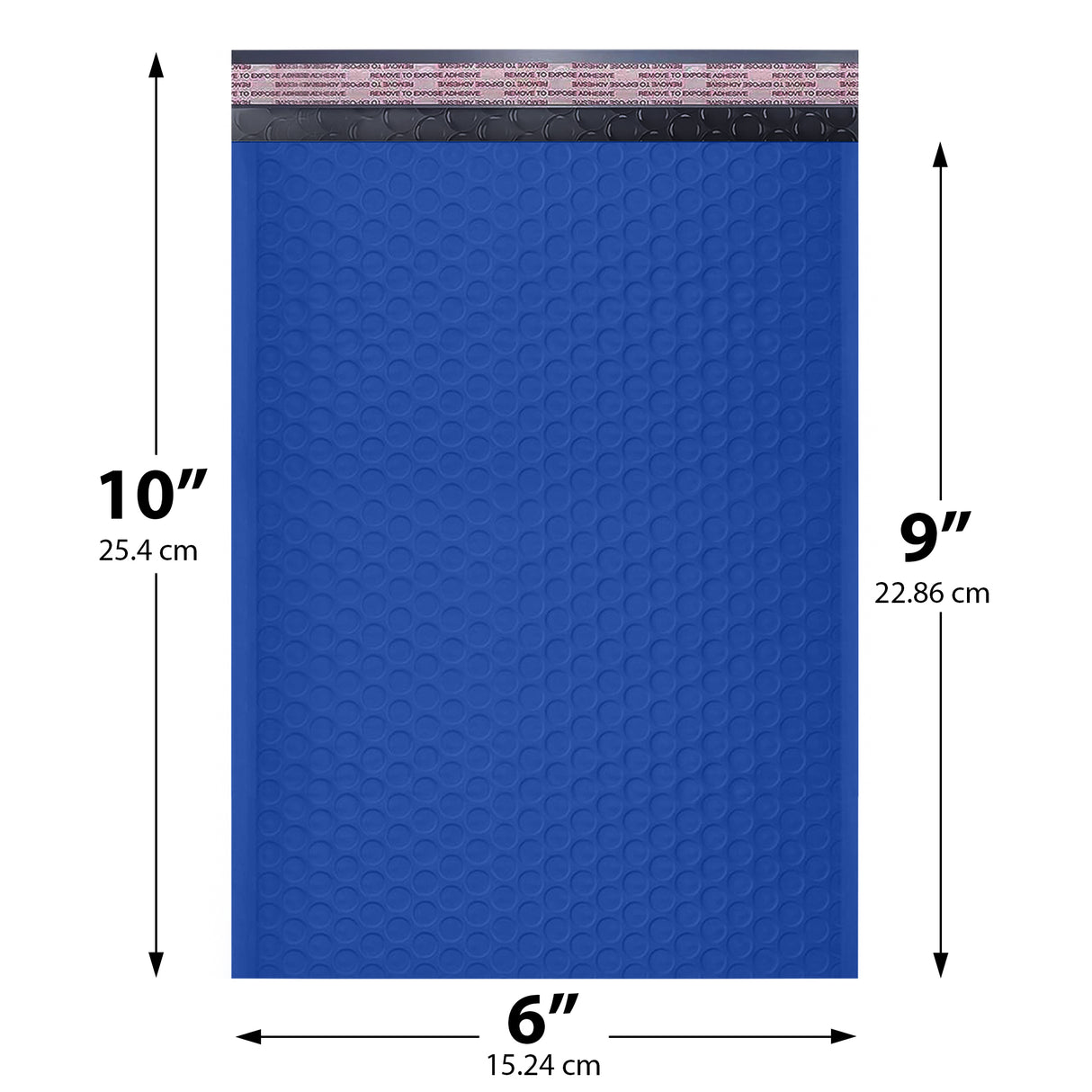 6x10 royal blue poly bubble mailer #0 padded shipping bag