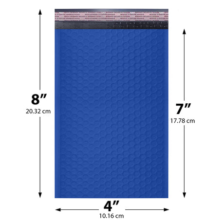4x8 royal blue poly bubble mailer #000 padded shipping bag