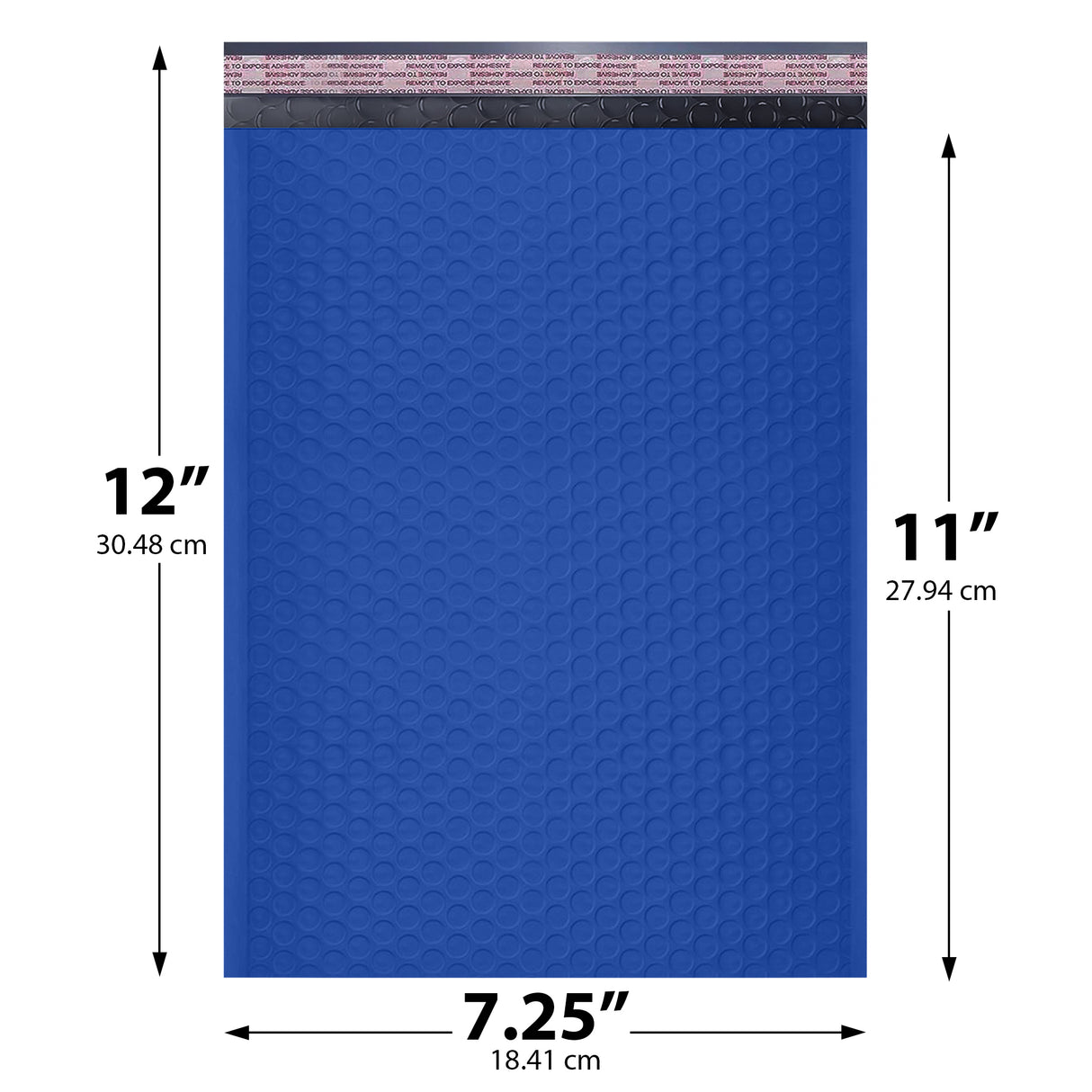 7.25x12 royal blue poly bubble mailer #1 padded shipping bag