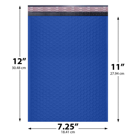 7.25x12 royal blue poly bubble mailer #1 padded shipping bag