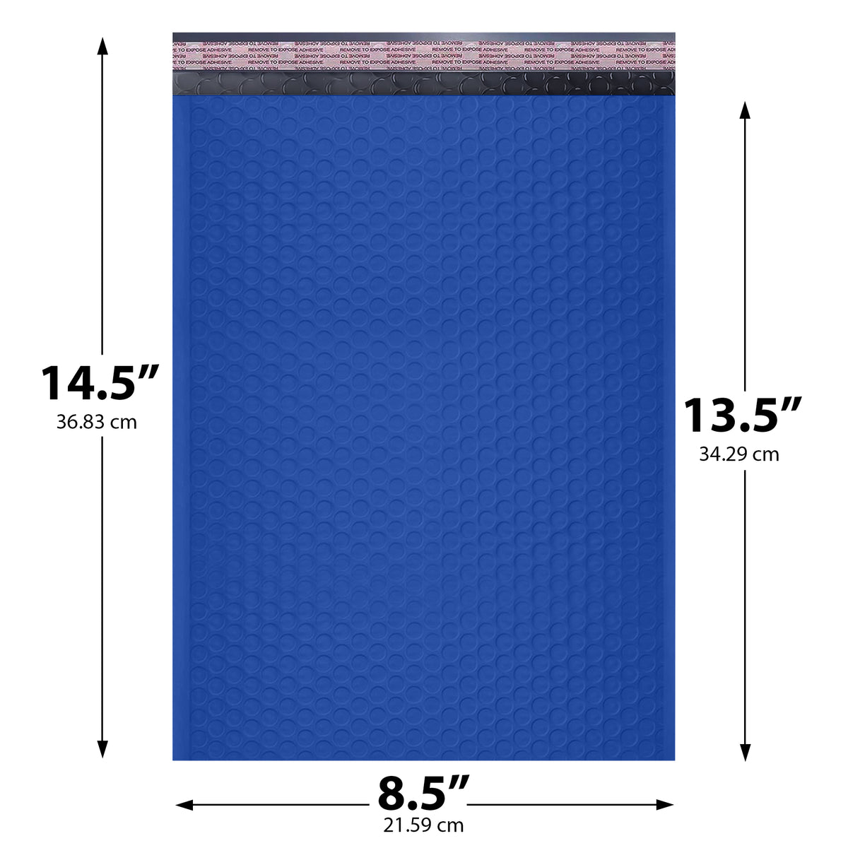 8.5x14.5 Royal Blue poly bubble mailer — #3 self-seal padded envelope, 100 pack