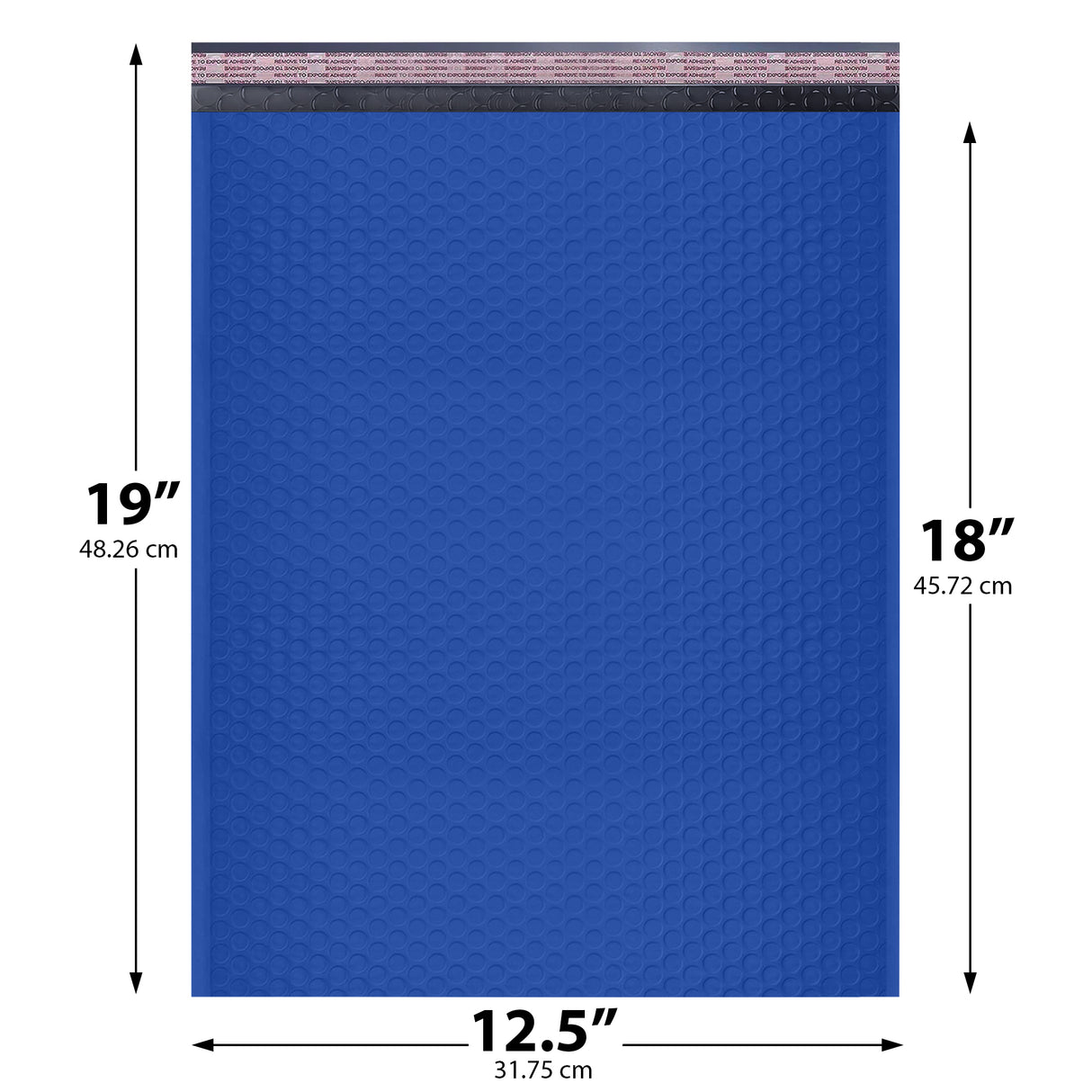 12x15 royal blue poly bubble mailer custom padded shipping bag