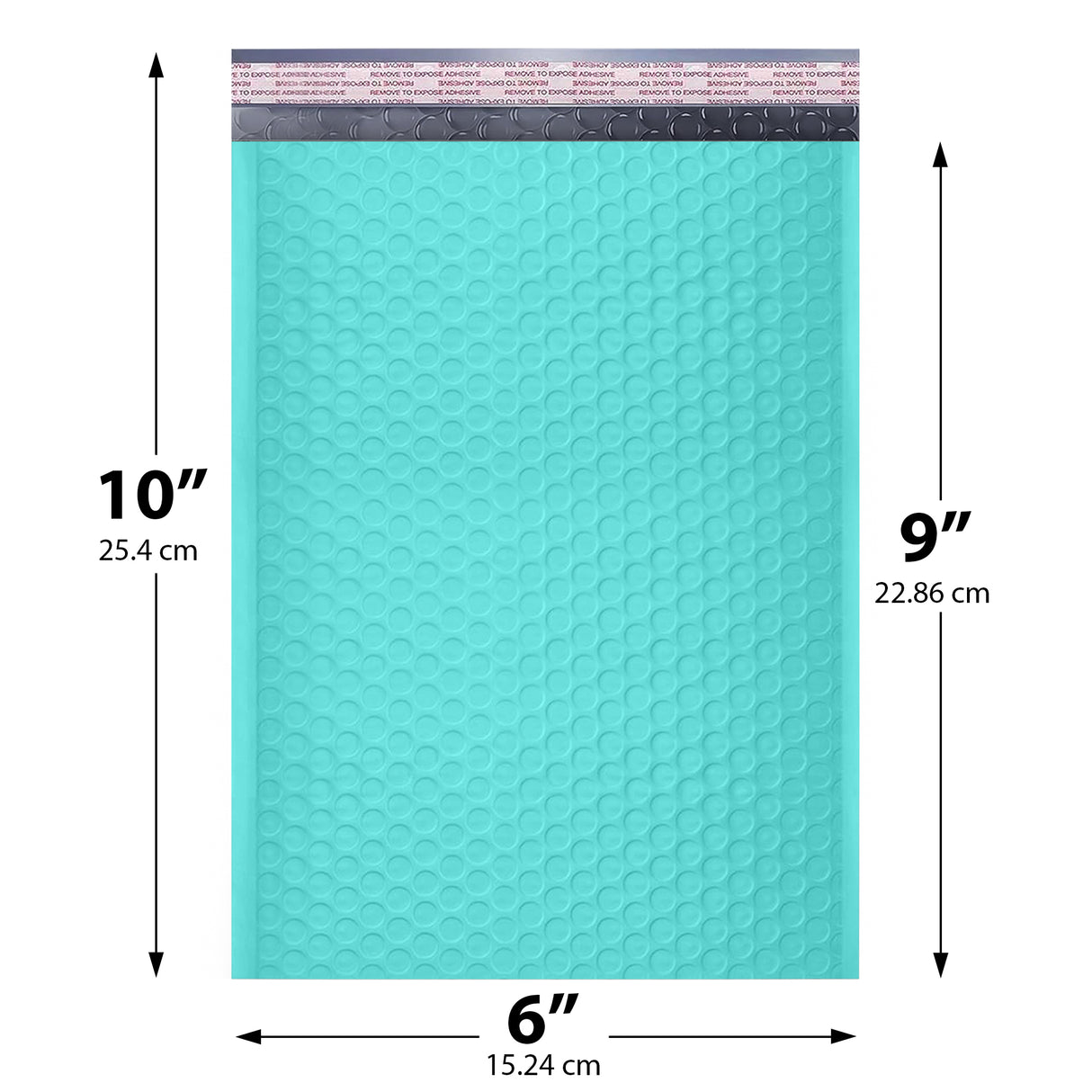 6x10 teal poly bubble mailer #0 padded shipping bag