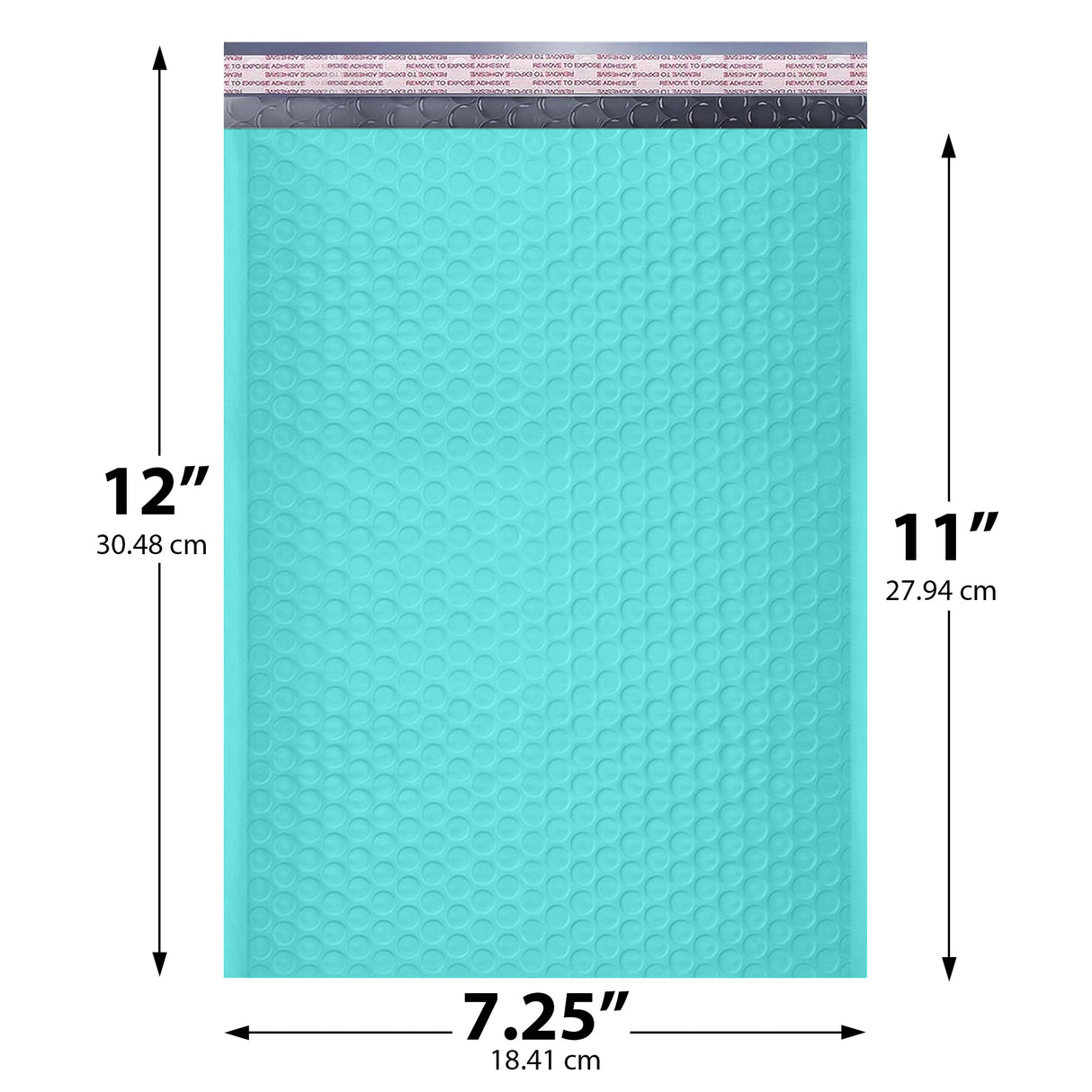 7.25x12 teal poly bubble mailer #1 padded shipping bag