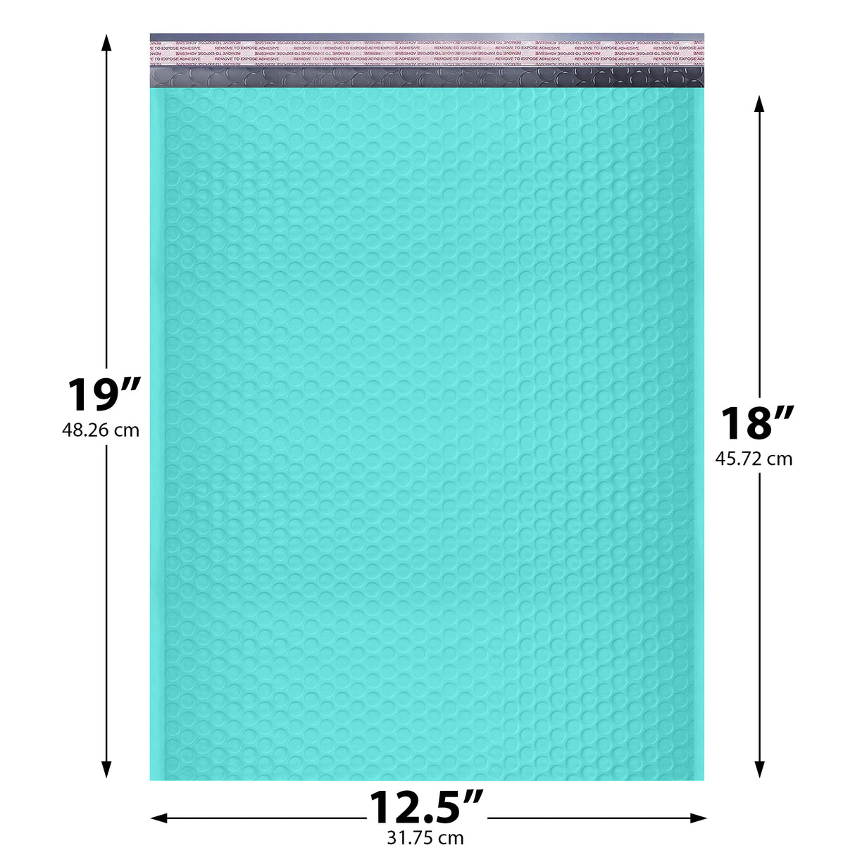 12x15 teal poly bubble mailer custom padded shipping bag