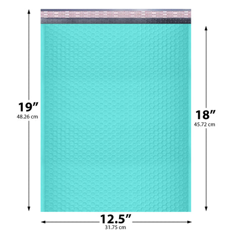 12x15 teal poly bubble mailer custom padded shipping bag