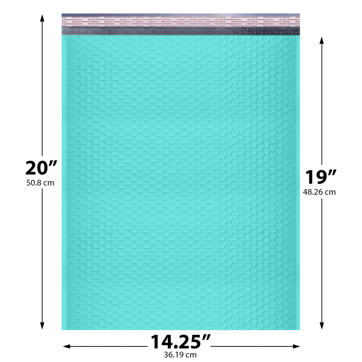 14.25x20 teal poly bubble mailer #7 padded shipping bag