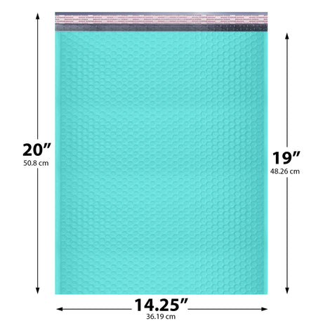 14.25x20 teal poly bubble mailer #7 padded shipping bag