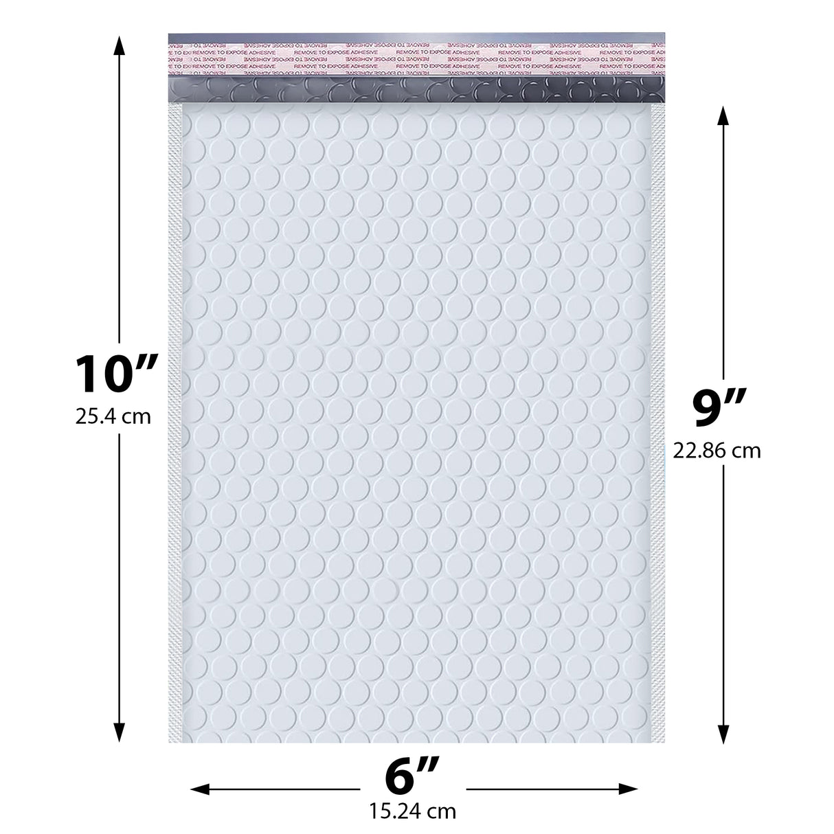 6x10 white poly bubble mailer #0 padded shipping bag